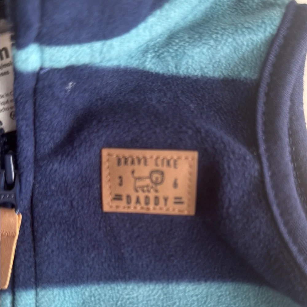 Carter’s Striped Blue Zip Up Vest 3 Months